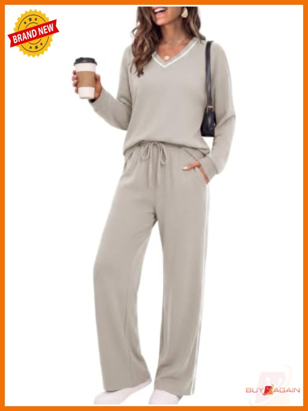 Womens 2 Piece Lounge Set Striped Casual Outfits Sweatsuit with Pockets